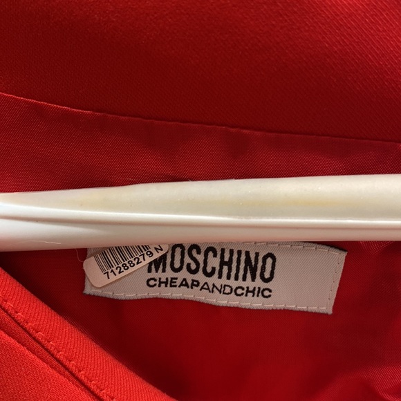 MOSCHINO CHEAP AND CHIC red dress s 10 - Picture 7 of 13